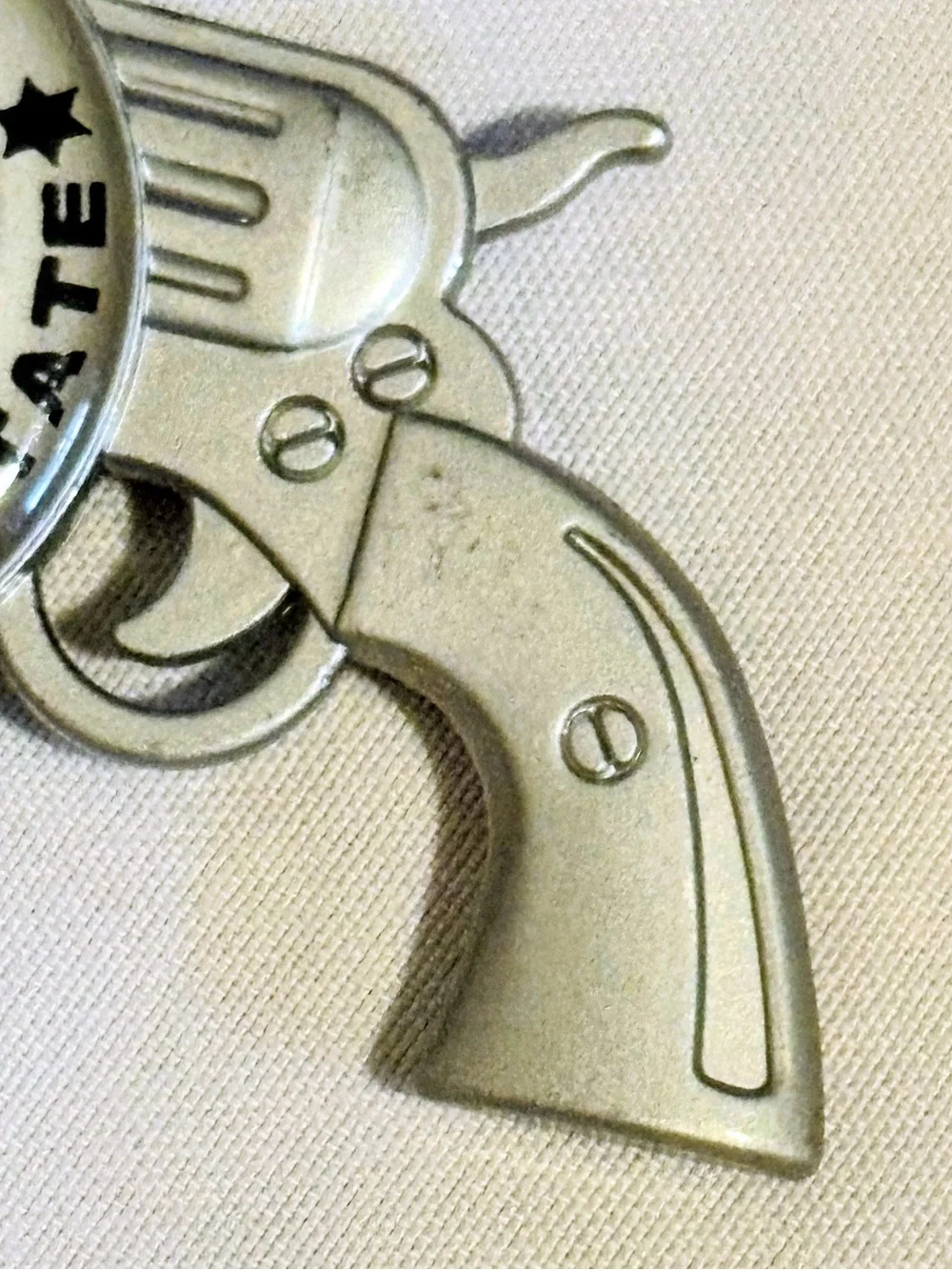 Texas Lone Star State Silver Flag Keychain